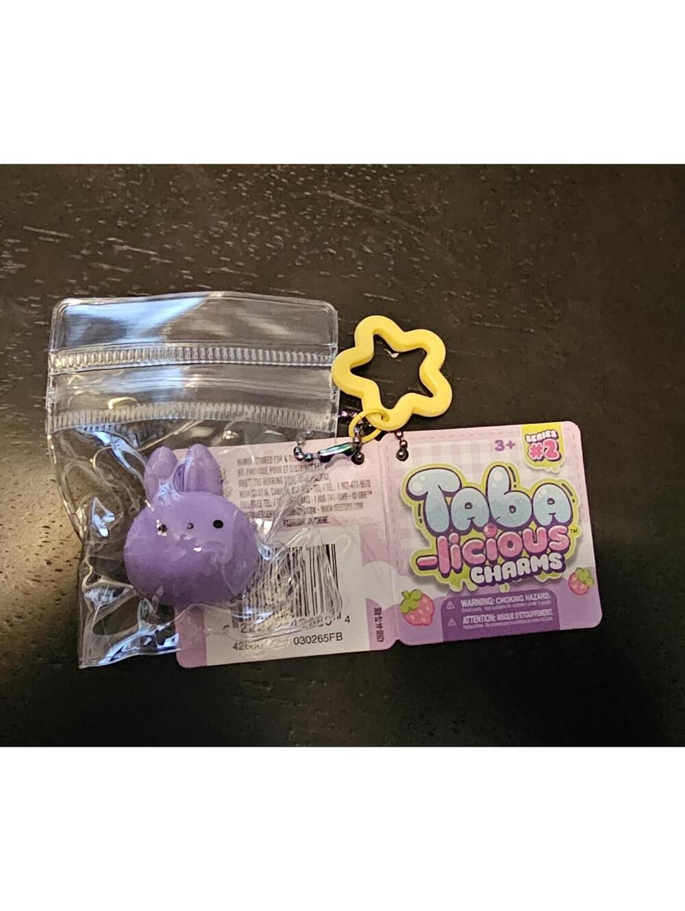 Taba licious charms Keychain squishy new rare HTF purple bunny